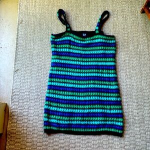 GAP crocheted summer dress blue toned
